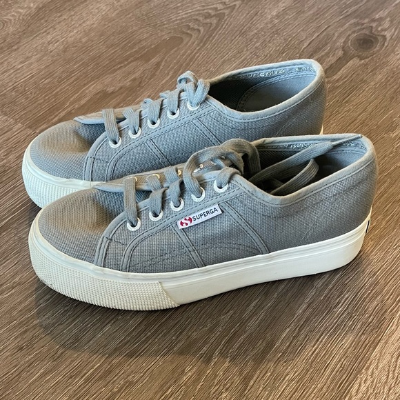 Superga 2740 Grey Platform Sneakers - Picture 4 of 7